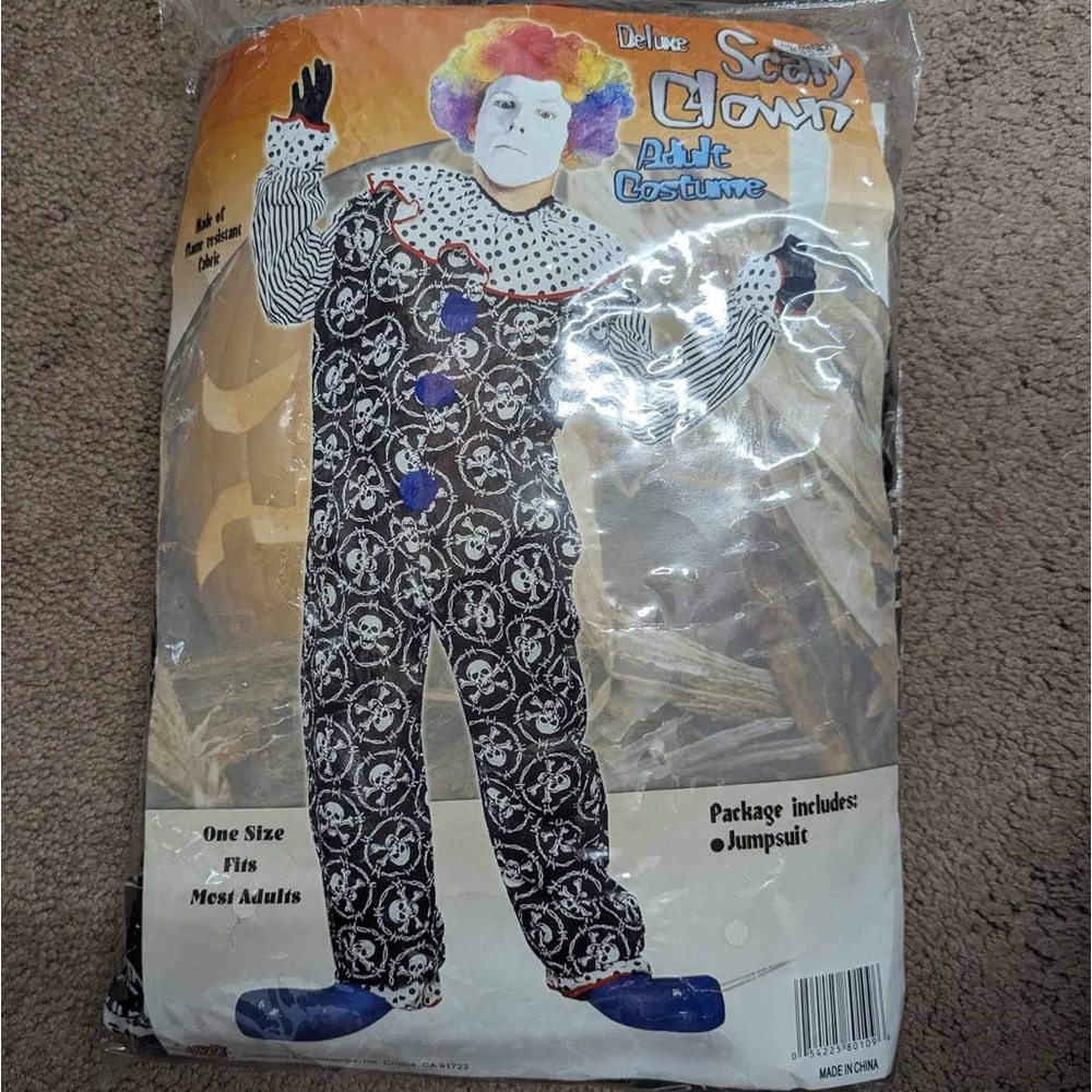 Spirit Halloween Scary Clown Adult Costume OS ***NIB***